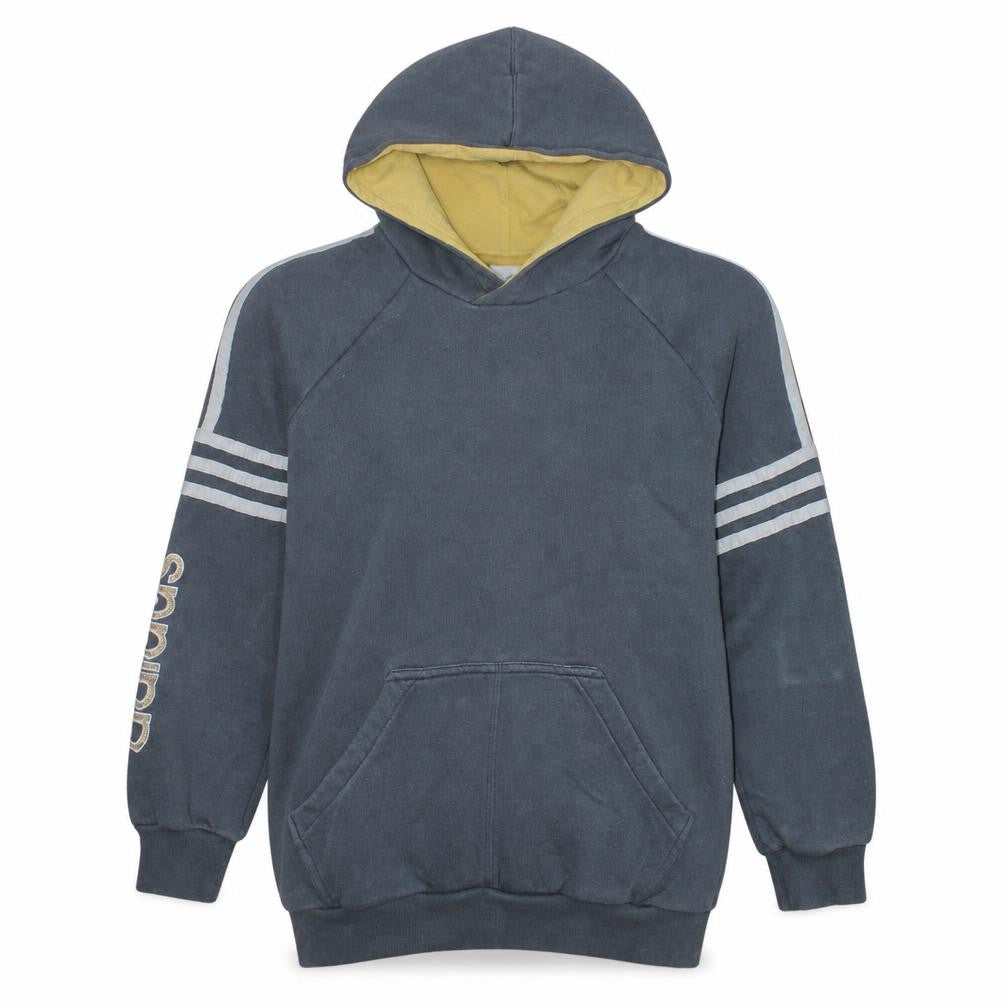 Front view of Adidas Teens Grey Pullover Hoodie 164 Logo Sports Style