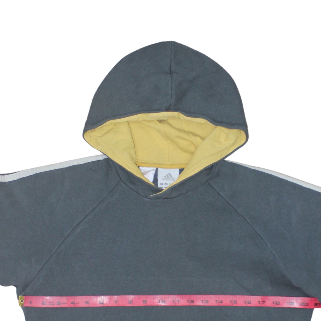 Adidas Teens Grey Pullover Hoodie 164 Logo Sports Style