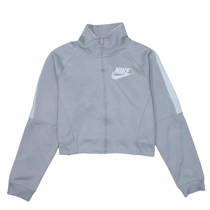 Nike Women’s Grey Full Zip Hoodie Small Polyester Cotton Blend