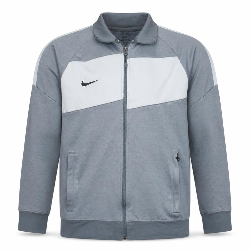 Nike Men's Grey Dri-Fit Full Zip Sports Sweatshirt M