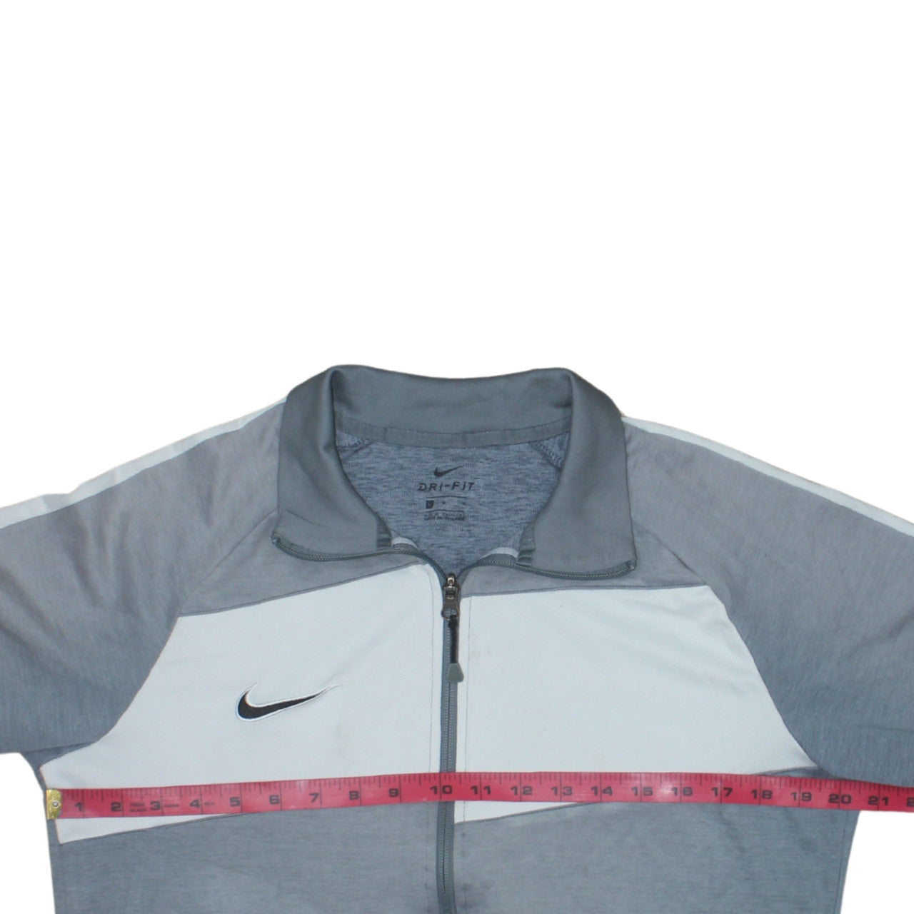 Nike Men's Grey Dri-Fit Full Zip Sports Sweatshirt M