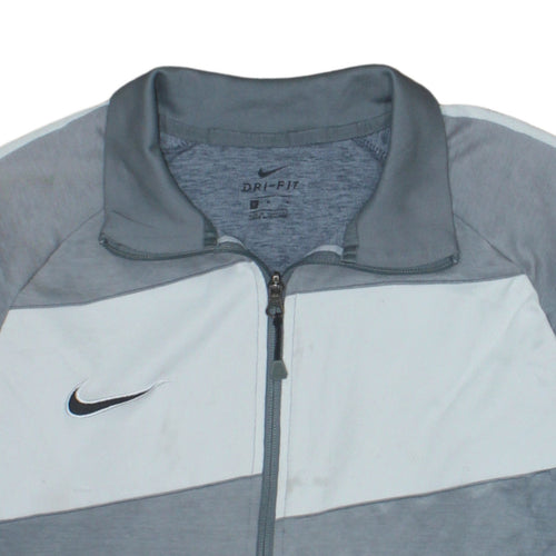 Nike Men's Grey Dri-Fit Full Zip Sports Sweatshirt M