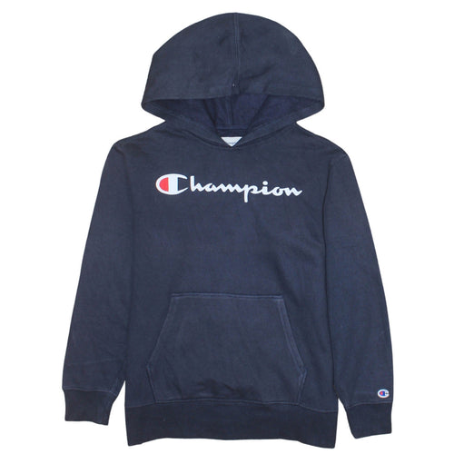 Champion Boys Navy Blue Pullover Hoodie Size 12-13 L Cotton Blend