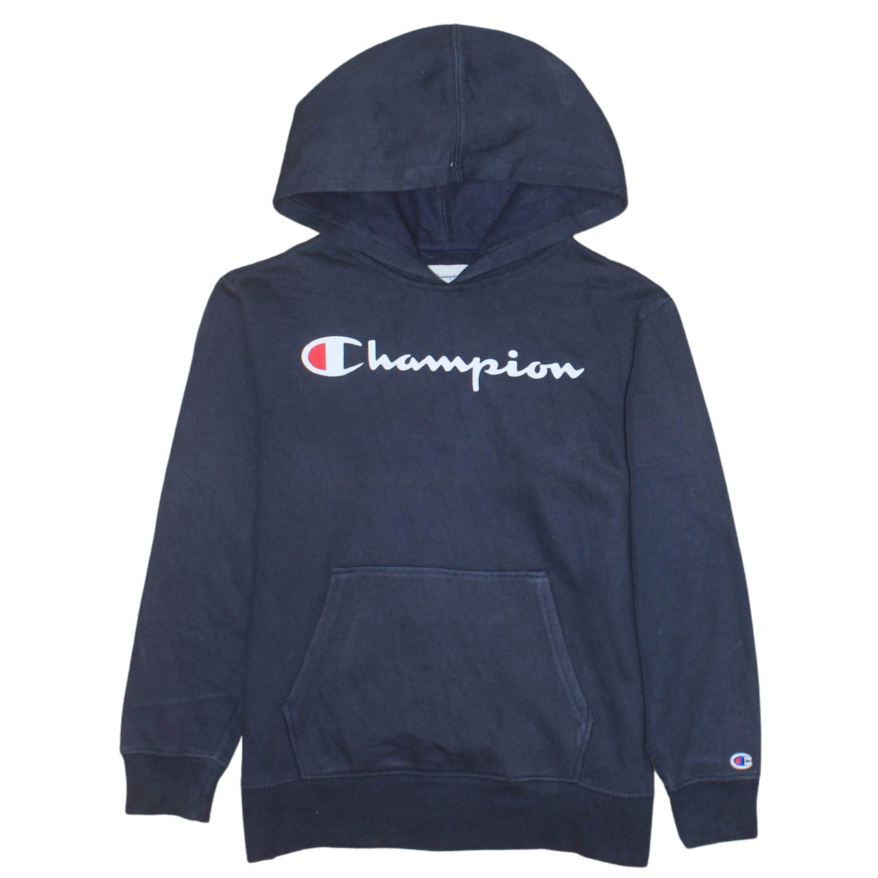 Champion Boys Navy Blue Pullover Hoodie Size 12-13 L Cotton Blend