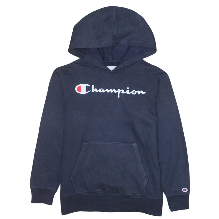 Champion Boys Navy Blue Pullover Hoodie Size 12-13 L Cotton Blend