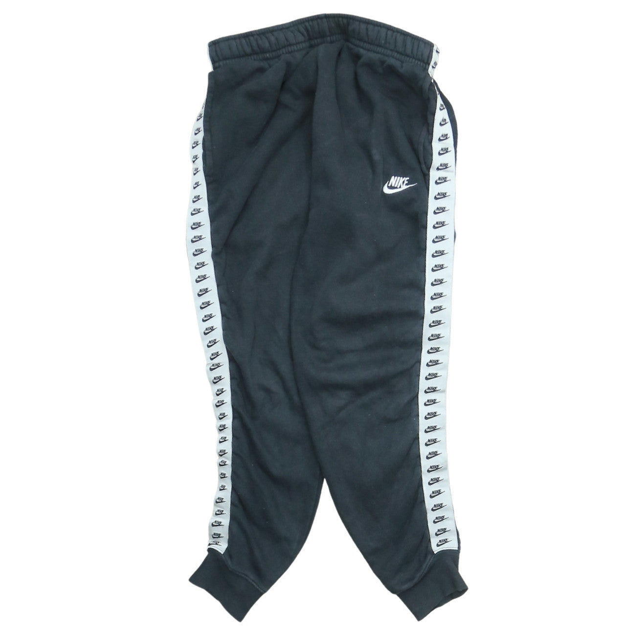 Nike Men’s Black Fleece Joggers Small Regular Fit Logo Tapered