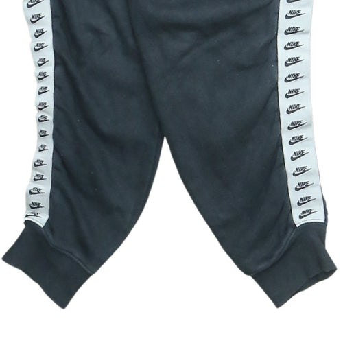 Nike Men’s Black Fleece Joggers Small Regular Fit Logo Tapered