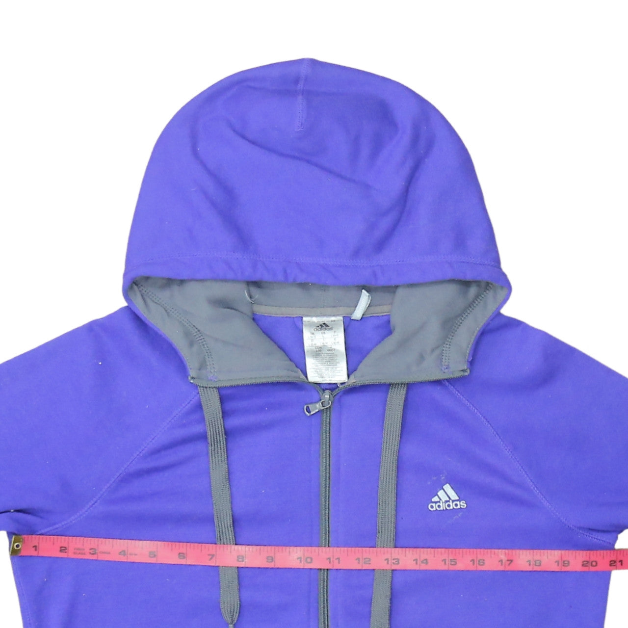 Adidas Women Purple Full Zip Hoodie Climalite L 16-18 Sportswear