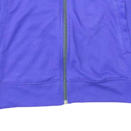 Adidas Women Purple Full Zip Hoodie Climalite L 16-18 Sportswear