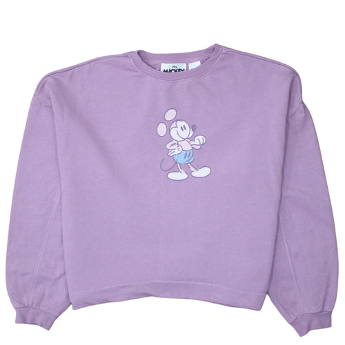 Disney Mickey Mouse Women's Purple Crew Neck Sweatshirt Size M