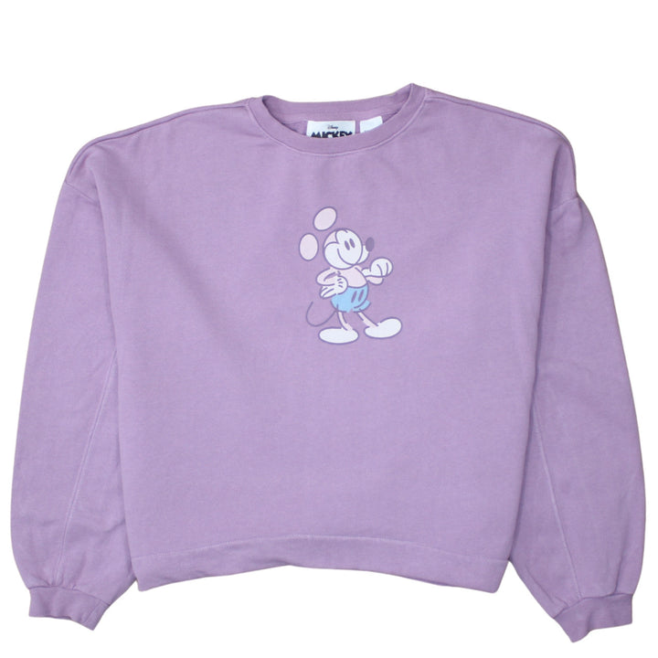 Disney Mickey Mouse Women's Purple Crew Neck Sweatshirt Size M
