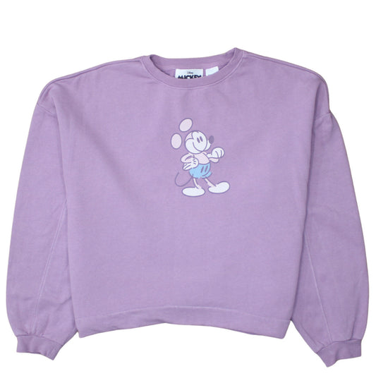 Disney Mickey Mouse Women's Purple Crew Neck Sweatshirt Size M