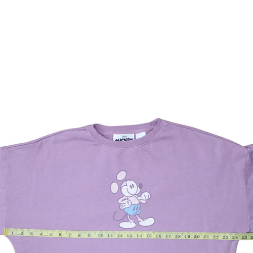 Disney Mickey Mouse Women's Purple Crew Neck Sweatshirt Size M