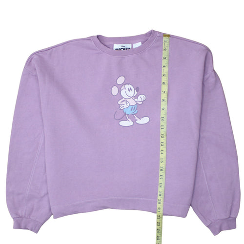 Disney Mickey Mouse Women's Purple Crew Neck Sweatshirt Size M