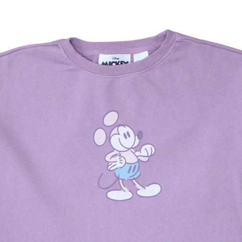 Disney Mickey Mouse Women's Purple Crew Neck Sweatshirt Size M