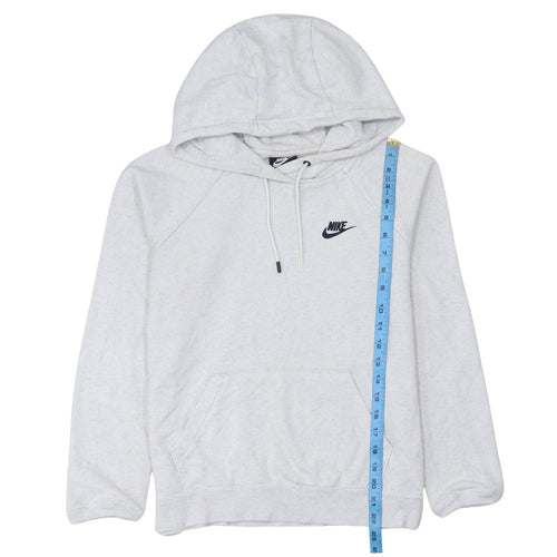 Nike Women’s Grey Pullover Hoodie Small Cotton Blend Sportswear