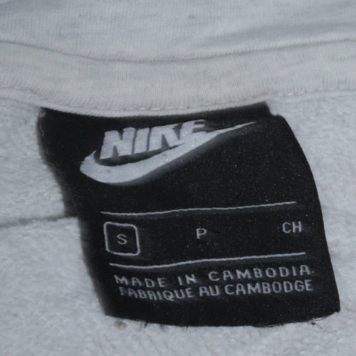 Nike Women’s Grey Pullover Hoodie Small Cotton Blend Sportswear
