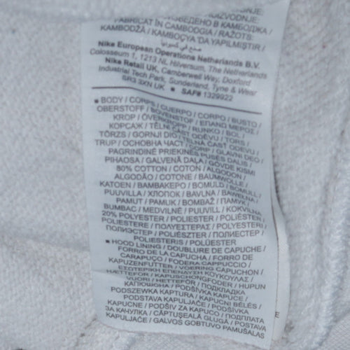 Nike Women’s Grey Pullover Hoodie Small Cotton Blend Sportswear