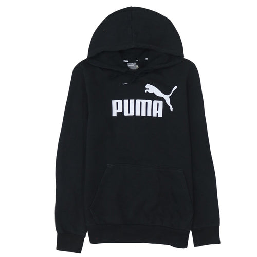 Puma Men's Black XS Pullover Hoodie Sweatshirt with Logo