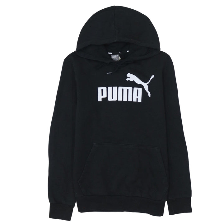 Puma Men's Black XS Pullover Hoodie Sweatshirt with Logo
