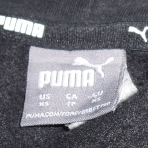 Puma Men's Black XS Pullover Hoodie Sweatshirt with Logo