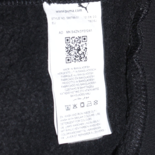 Puma Men's Black XS Pullover Hoodie Sweatshirt with Logo