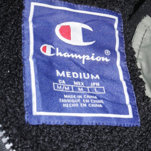 Champion Men's Green Hooded Puffer Jacket Medium