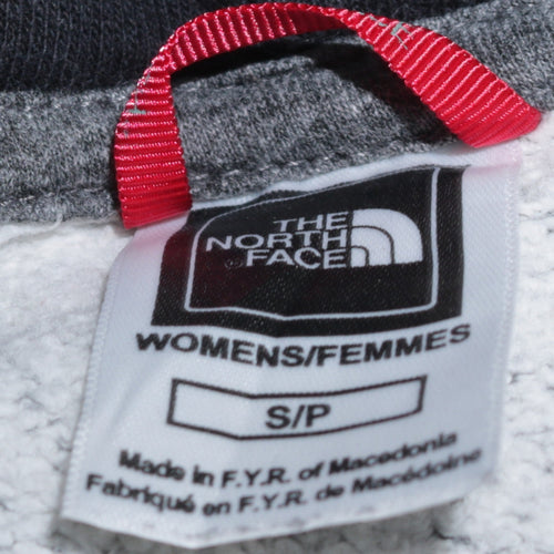 The North Face Womens Grey Pullover Hoodie Size S Cotton Blend
