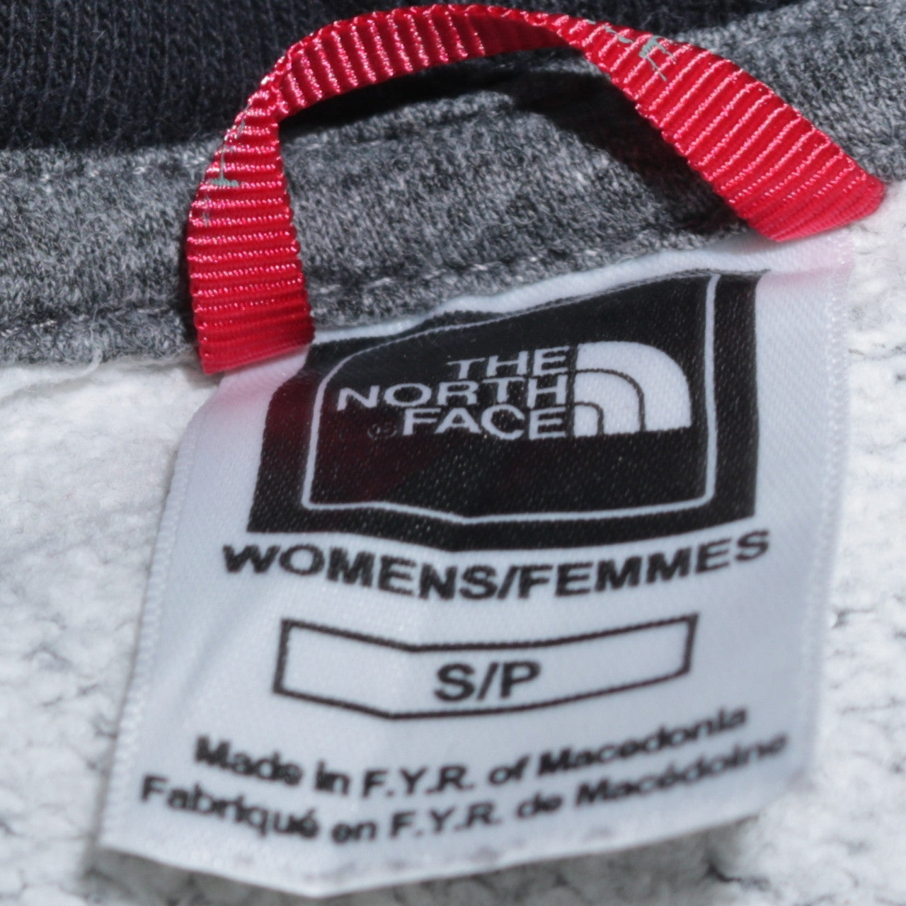 The North Face Womens Grey Pullover Hoodie Size S Cotton Blend