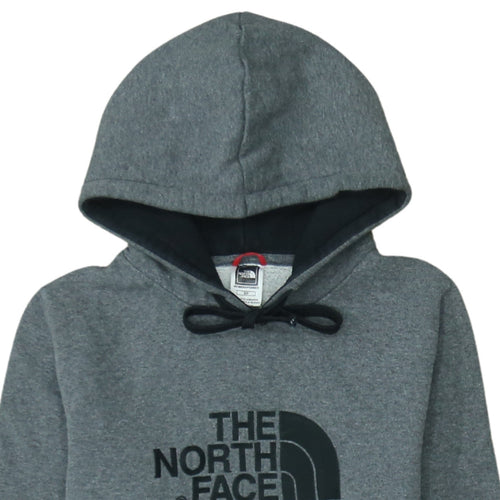 The North Face Womens Grey Pullover Hoodie Size S Cotton Blend