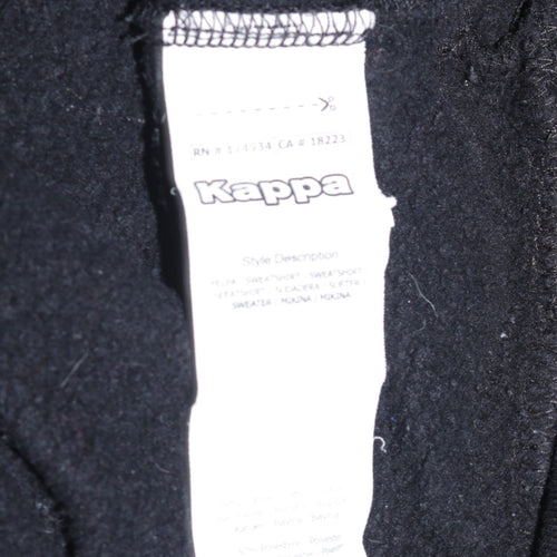 Kappa Men's Black Small Pullover Hoodie Trafford College Fleece