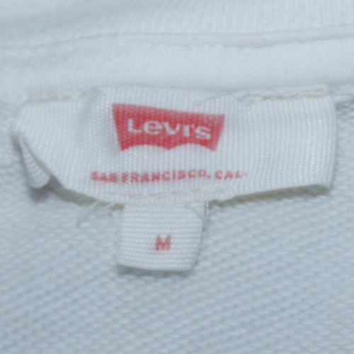 Levi's Womens White Logo Crew Neck Pullover Sweatshirt Size M
