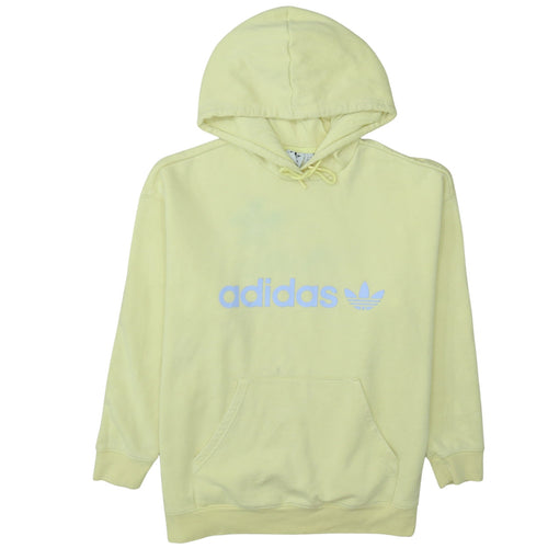 Adidas Womens Yellow Hoodie XL Pullover Hooded Sweatshirt