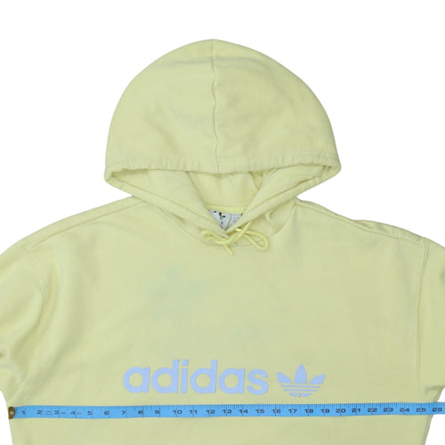 Adidas Womens Yellow Hoodie XL Pullover Hooded Sweatshirt