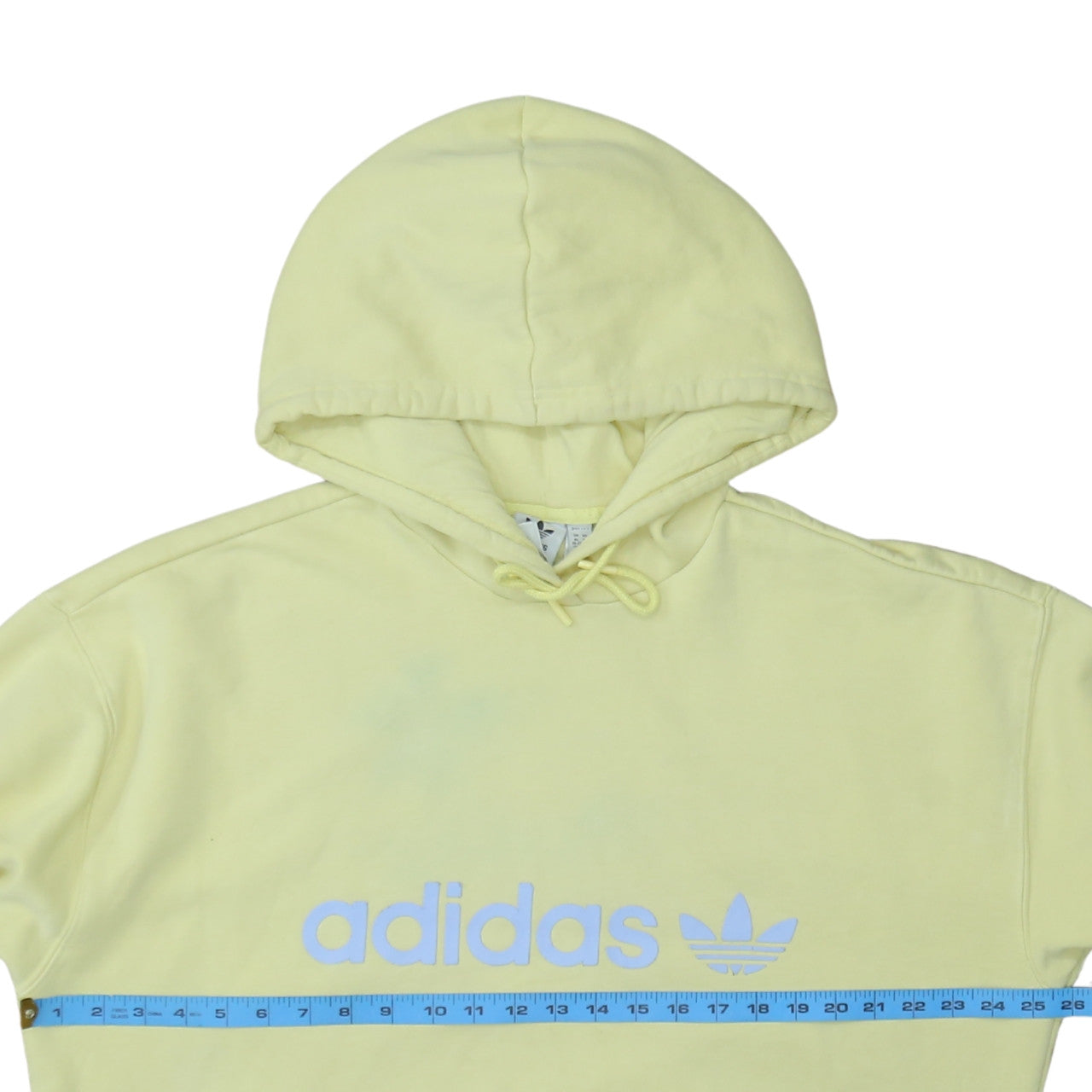 Adidas Womens Yellow Hoodie XL Pullover Hooded Sweatshirt