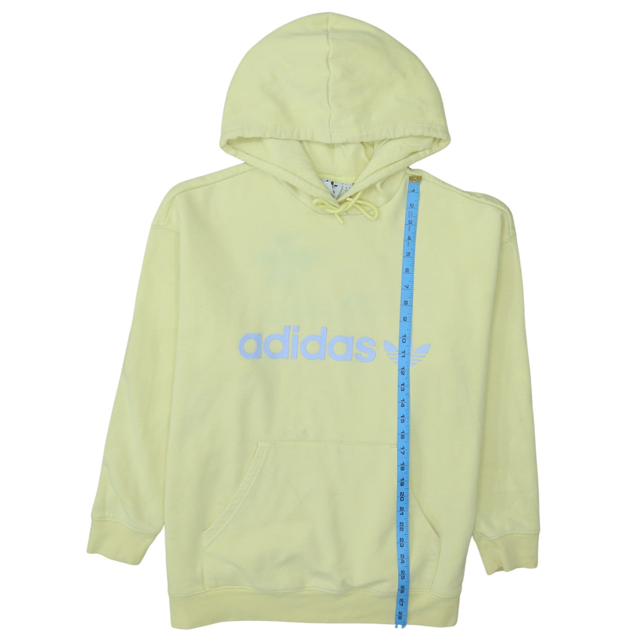 Adidas Womens Yellow Hoodie XL Pullover Hooded Sweatshirt