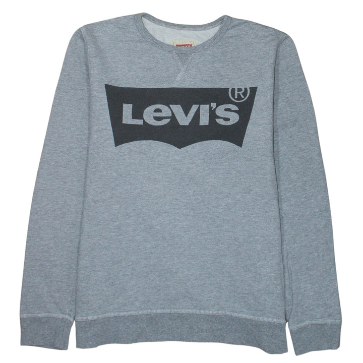 Levi's Boys Grey Logo Pullover Sweatshirt Size 16 Years Crew Neck