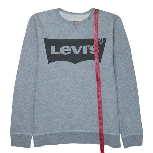 Levi's Boys Grey Logo Pullover Sweatshirt Size 16 Years Crew Neck