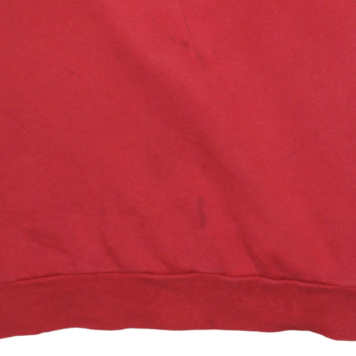 Nike Air Mens Red Black Crew Neck Pullover Sweatshirt Size M