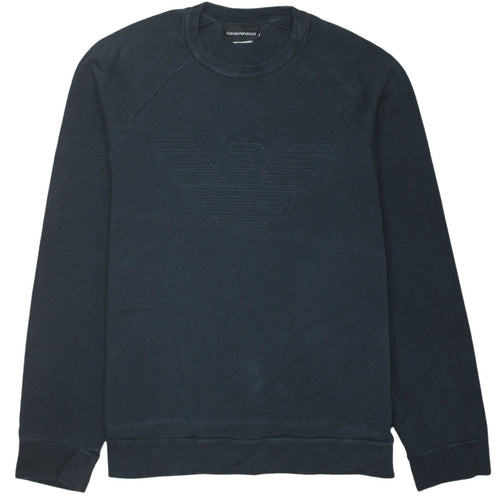 Emporio Armani Men's Black Logo Sweatshirt Size M Crew Neck