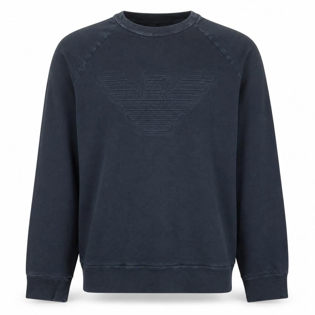 Emporio Armani Men's Black Logo Sweatshirt Size M Crew Neck