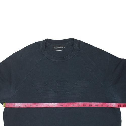 Emporio Armani Men's Black Logo Sweatshirt Size M Crew Neck