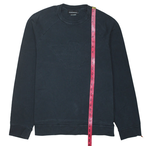 Emporio Armani Men's Black Logo Sweatshirt Size M Crew Neck