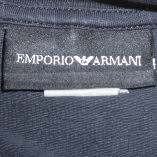 Emporio Armani Men's Black Logo Sweatshirt Size M Crew Neck