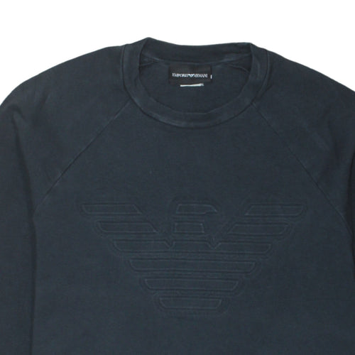 Emporio Armani Men's Black Logo Sweatshirt Size M Crew Neck