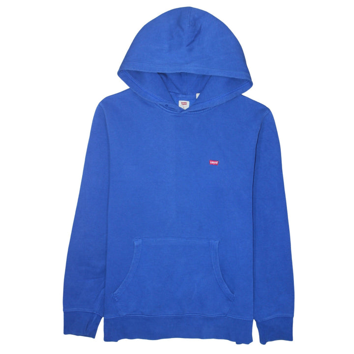 Levi's Mens Blue Pullover Hoodie Medium Regular Fit Fleece