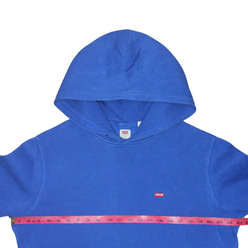 Levi's Mens Blue Pullover Hoodie Medium Regular Fit Fleece