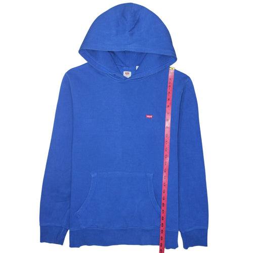 Levi's Mens Blue Pullover Hoodie Medium Regular Fit Fleece