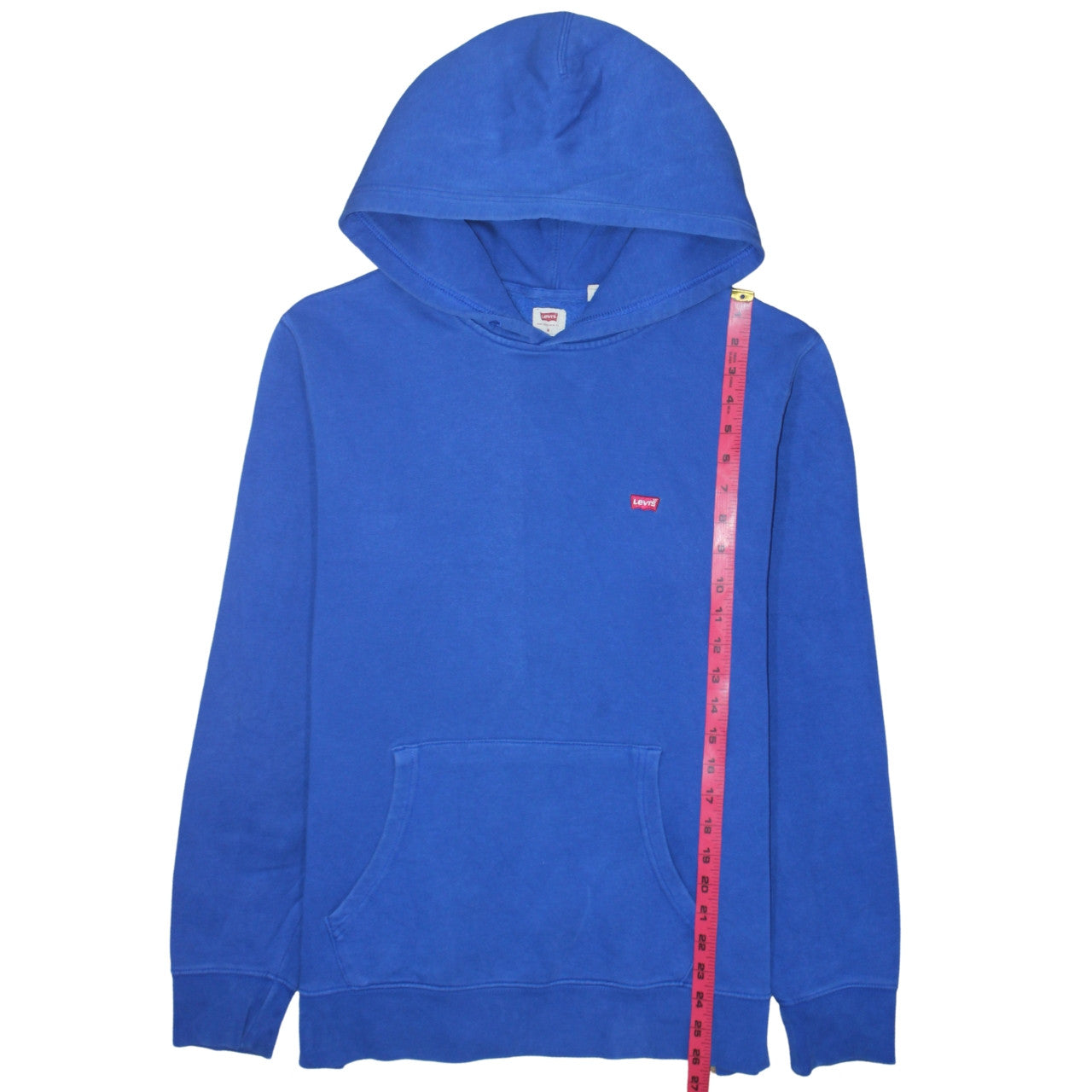 Levi's Mens Blue Pullover Hoodie Medium Regular Fit Fleece