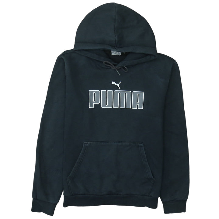 Puma Womens Black Small Pullover Hoodie with Logo Print